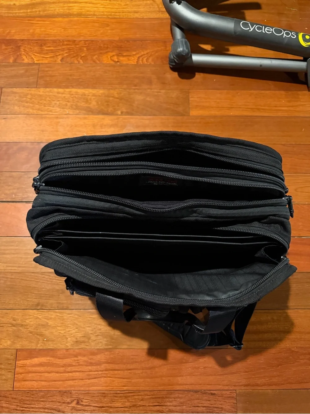 Tumi Black Laptop Briefcase with Multiple Front Pockets